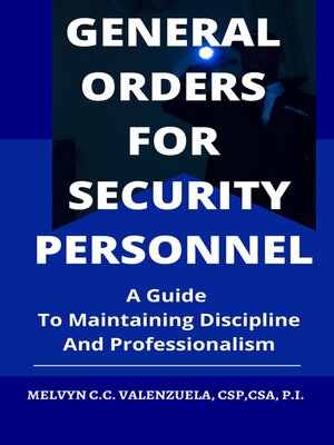 cover image of General Orders for Security Personnel